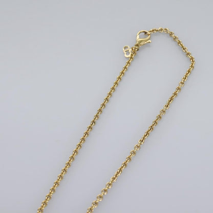 Christian Dior Logo Pendant Necklace Metal with Crystal, GOLD, METAL, Necklace