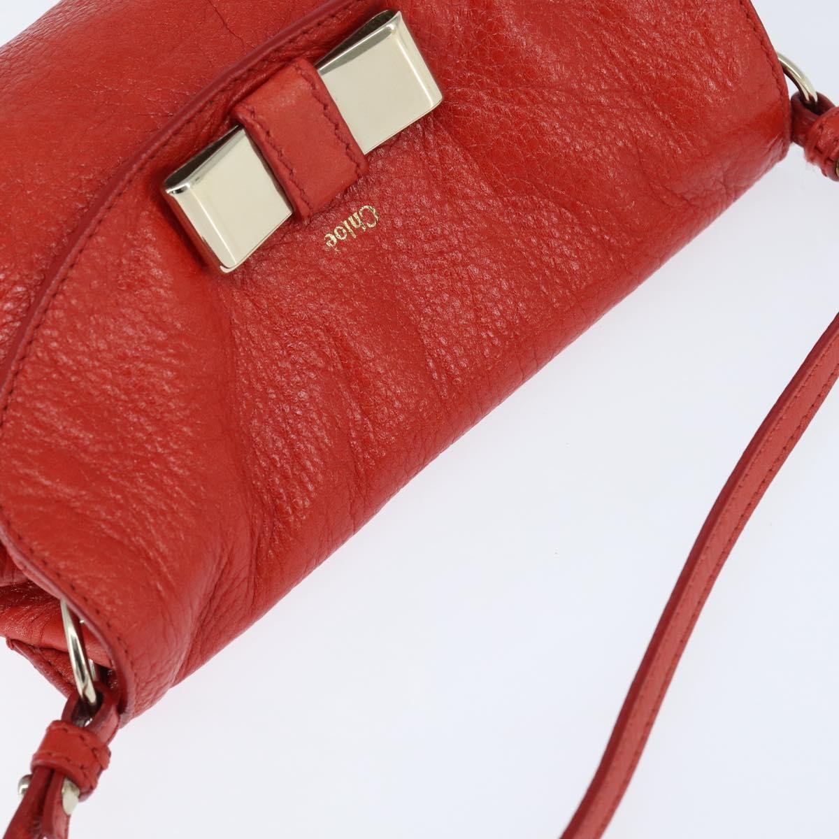Chloe Lily Shoulder bag Leather, RED, LEATHER, Shoulder bag