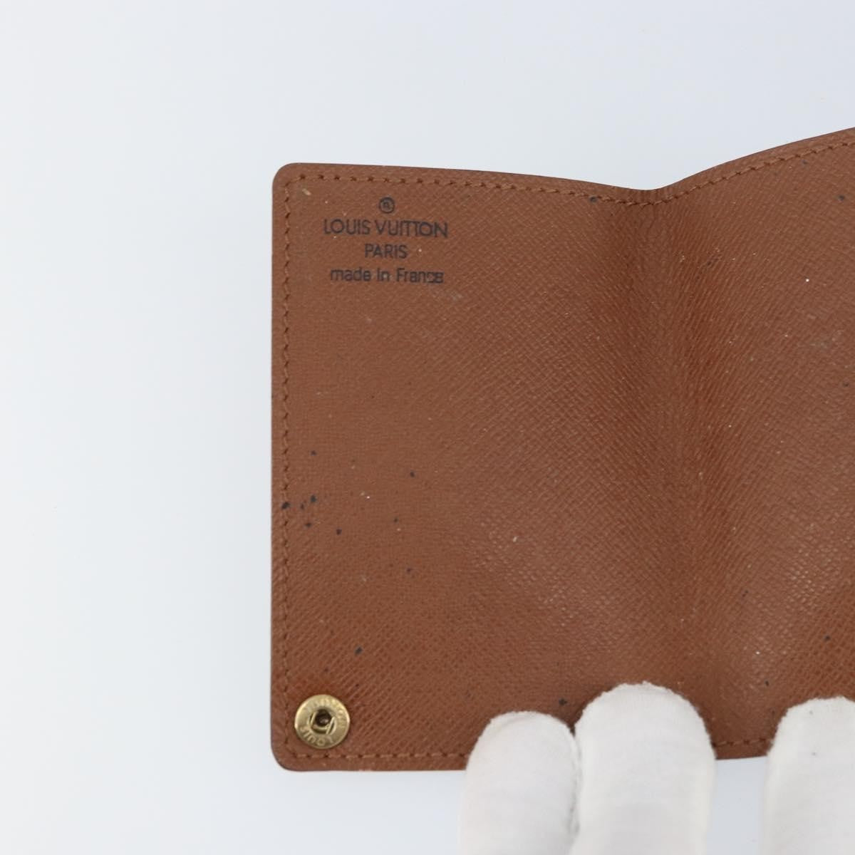 Louis Vuitton Porte Cartes Pression Card Case Monogram Canvas, BROWN, CANVAS, Card Holders