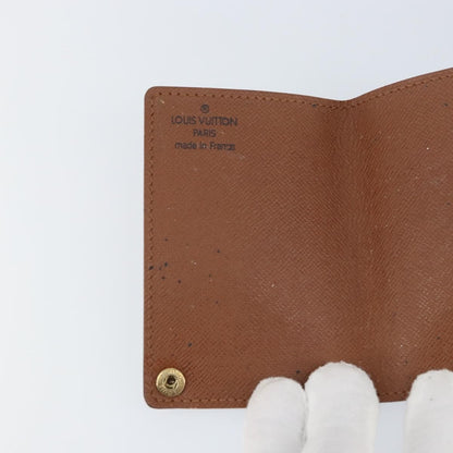 Louis Vuitton Porte Cartes Pression Card Case Monogram Canvas, BROWN, CANVAS, Card Holders