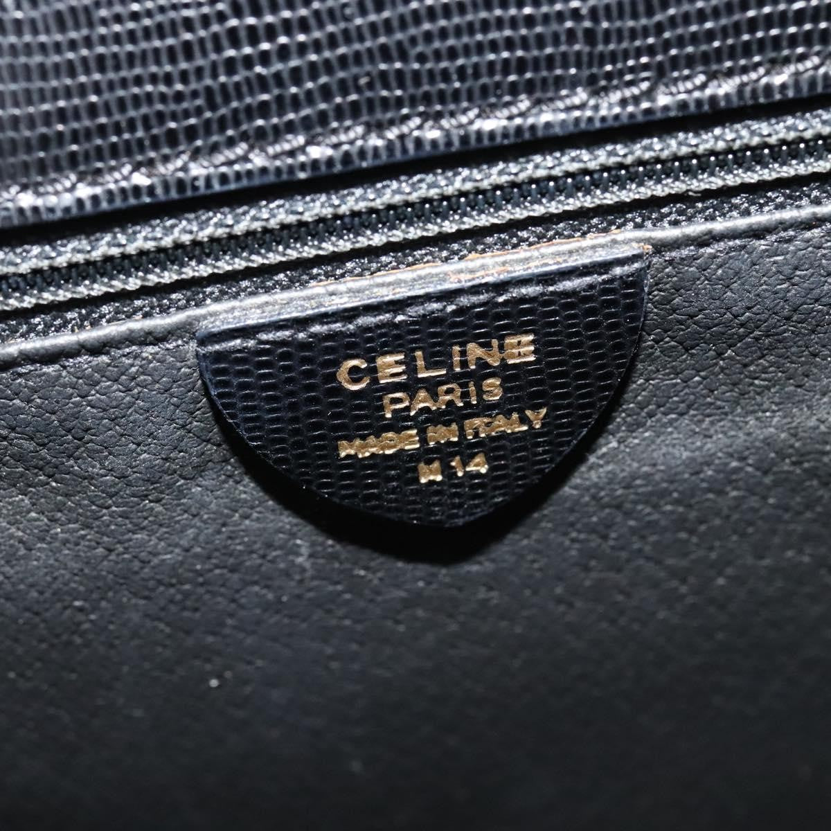 Celine Circle Logo Handbag Leather, BLACK, LEATHER, Handbag