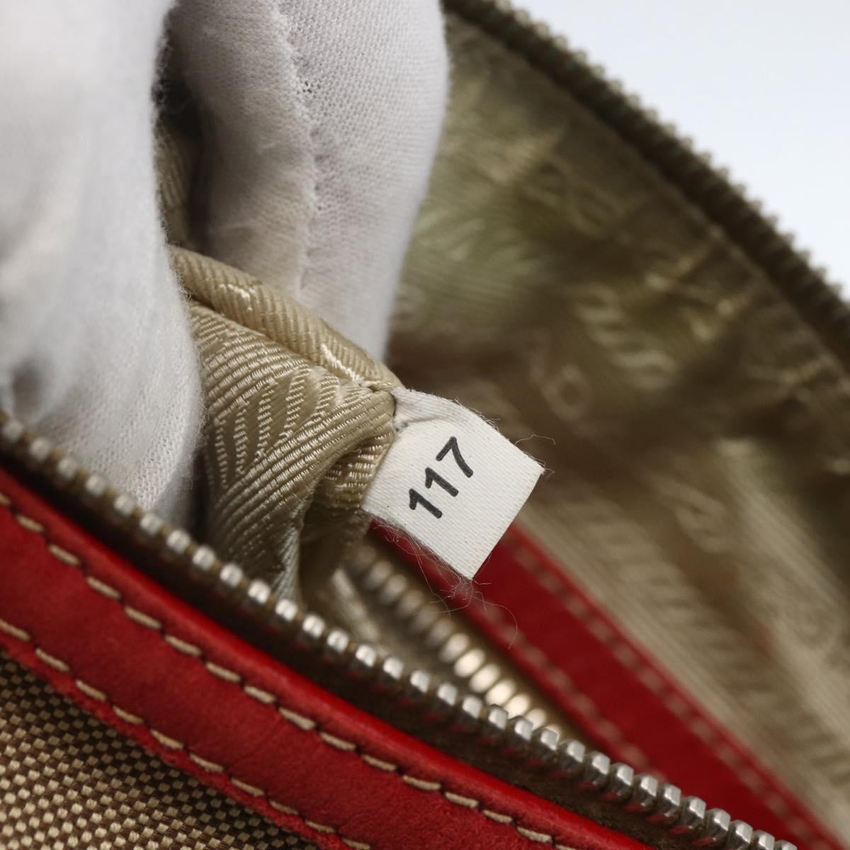 Prada Logo Zip Crossbody Bag Canvas, BEIGE, CANVAS, Shoulder bag