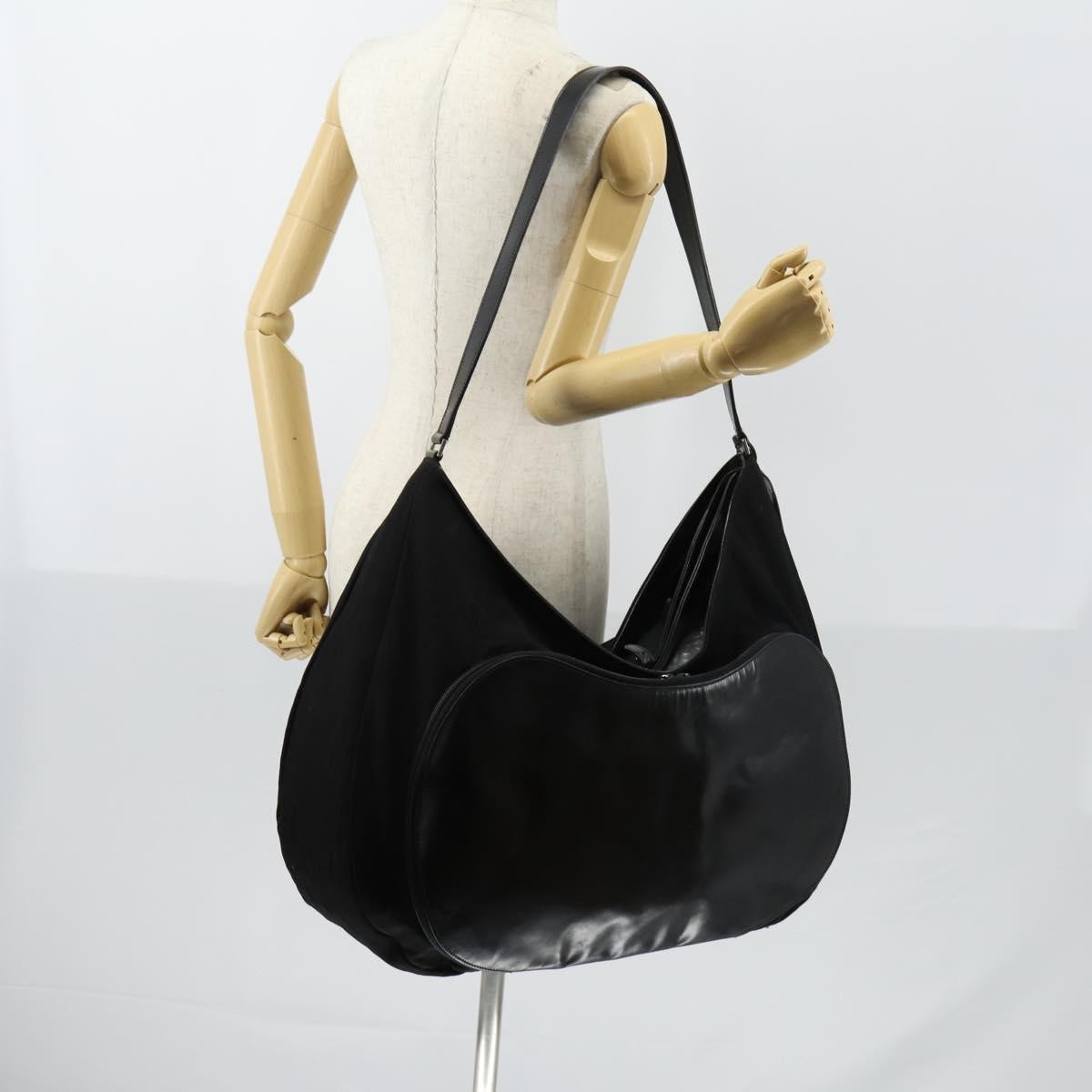 Gucci Vintage Shoulder Bag Canvas, BLACK, CANVAS, Shoulder bag