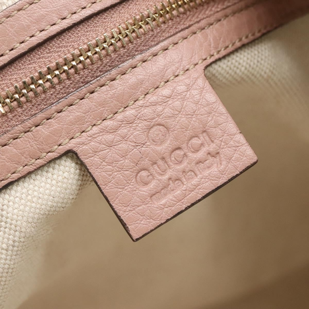 Gucci Bree Dome Tote Leather, PINK, LEATHER, Shoulder bag