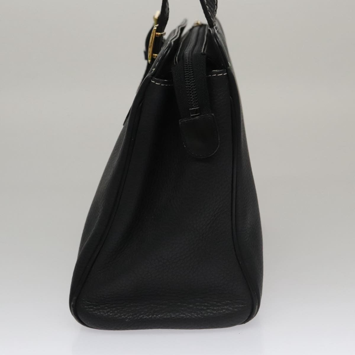 Burberry Vintage Handbag Leather, BLACK, LEATHER, Handbag