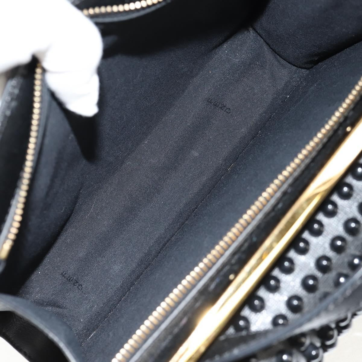 Fendi Demi Jour Monster Satchel Studded Leather, BLACK, LEATHER, Handbag