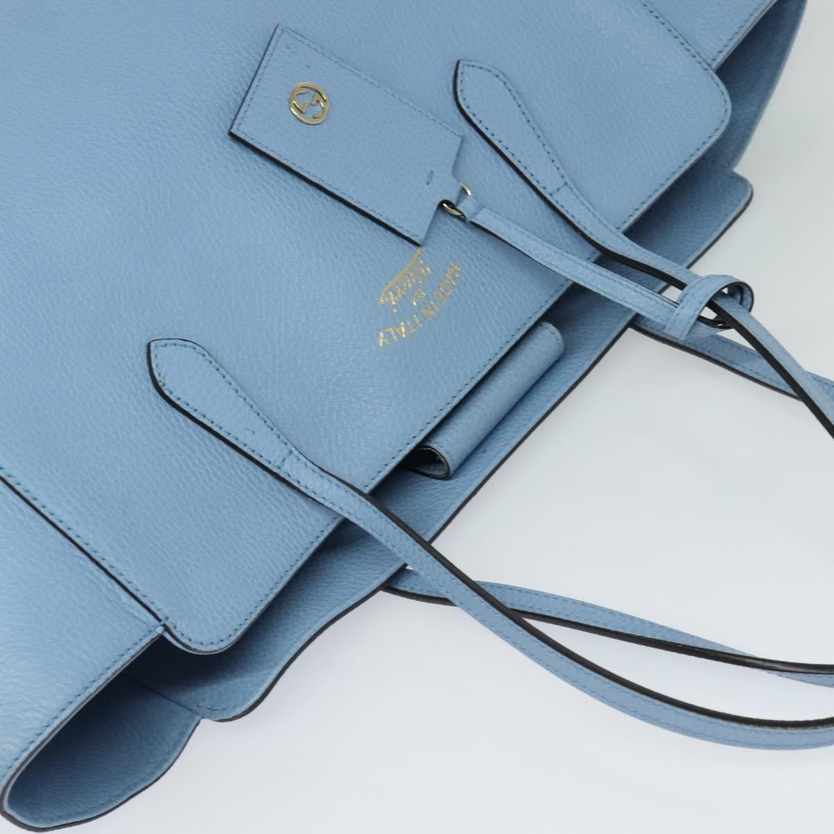 Gucci Swing Tote Leather, BLUE, LEATHER, Tote bag