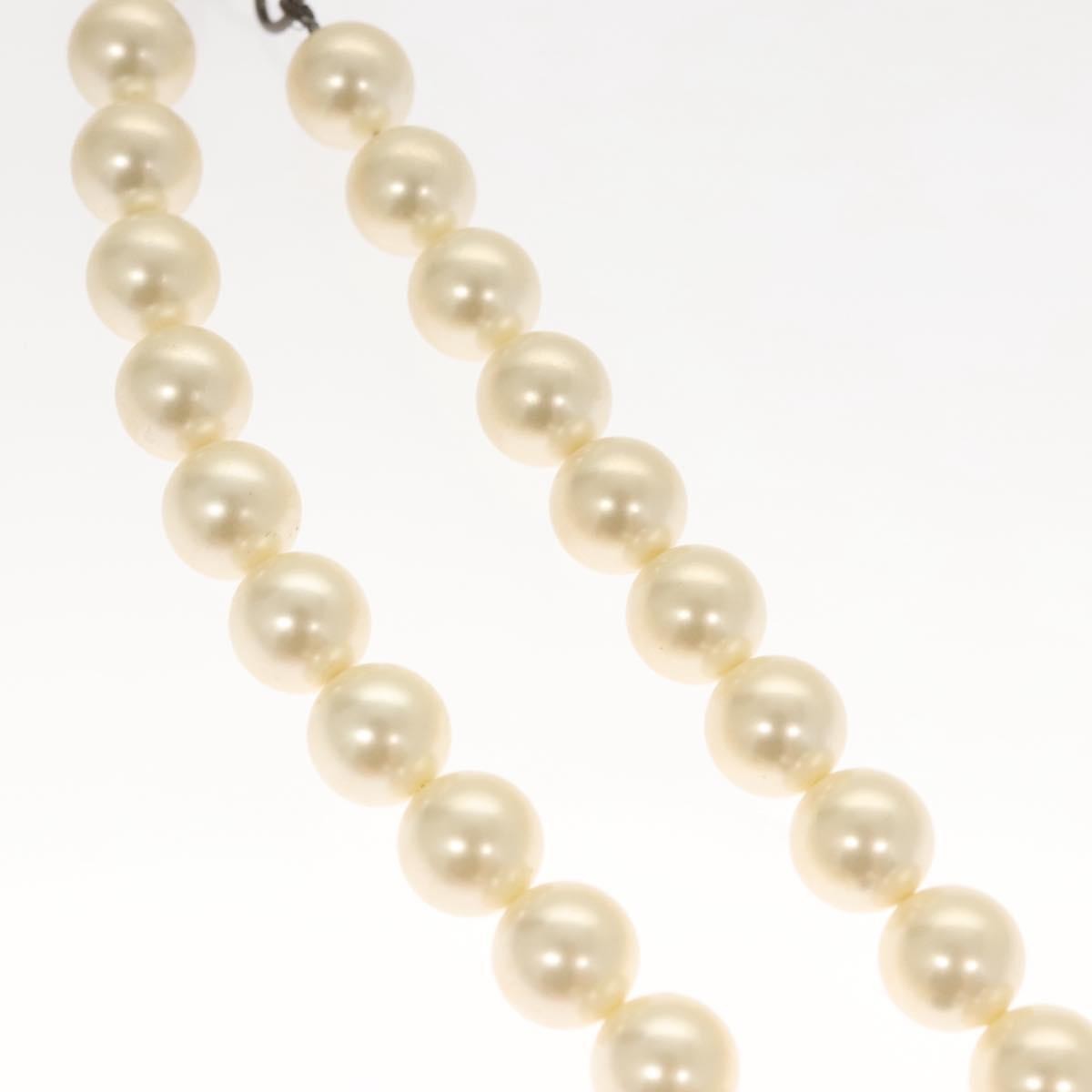 Chanel CC Pearl Necklace Faux Pearls and Metal, WHITE, METAL, Necklace