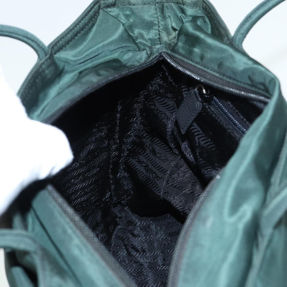 Prada Vintage Zip Tote Tessuto, KHAKI, NYLON, Tote bag