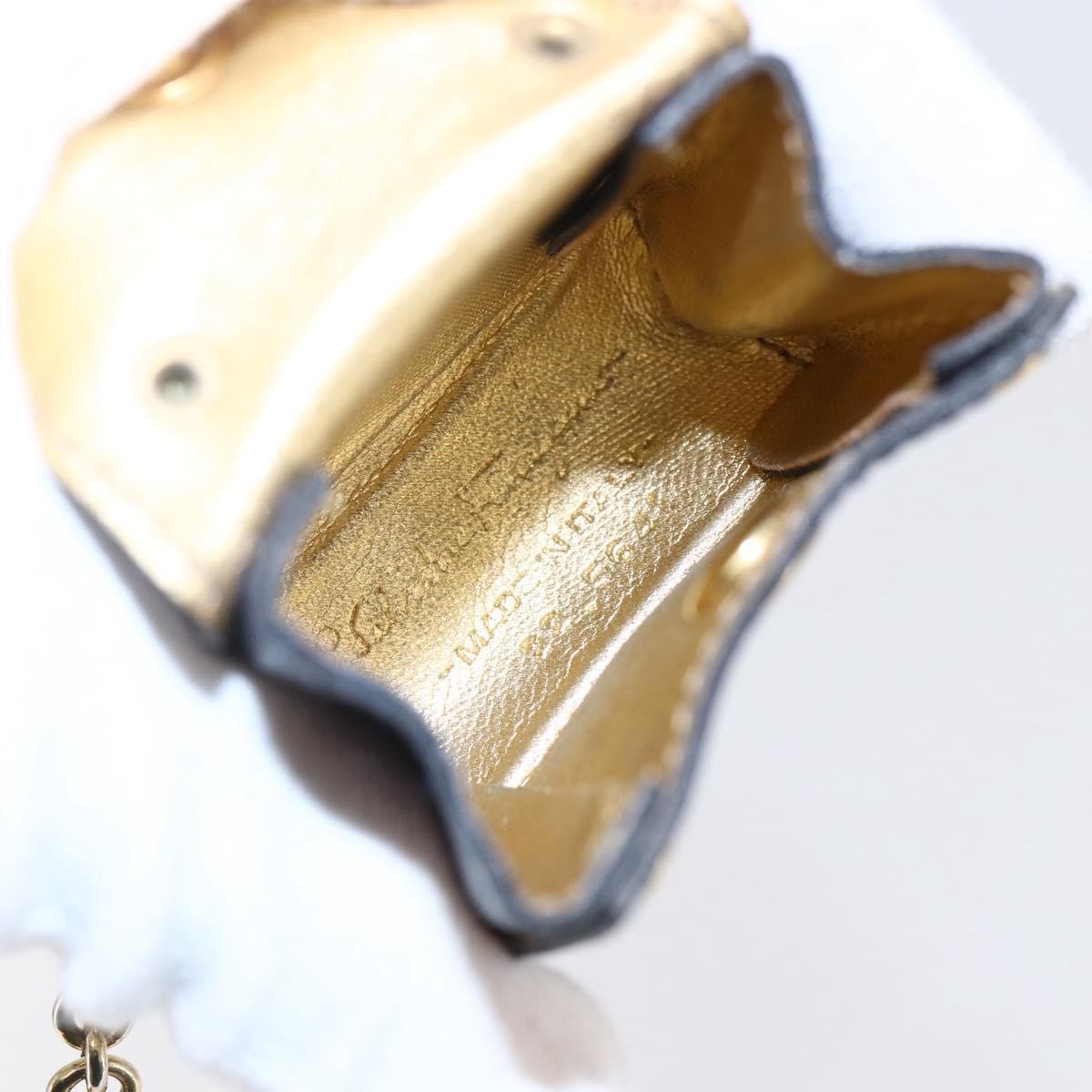 Salvatore Ferragamo Gancini Charm Convertible Shoulder Bag Leather, NAVY, LEATHER, Shoulder bag