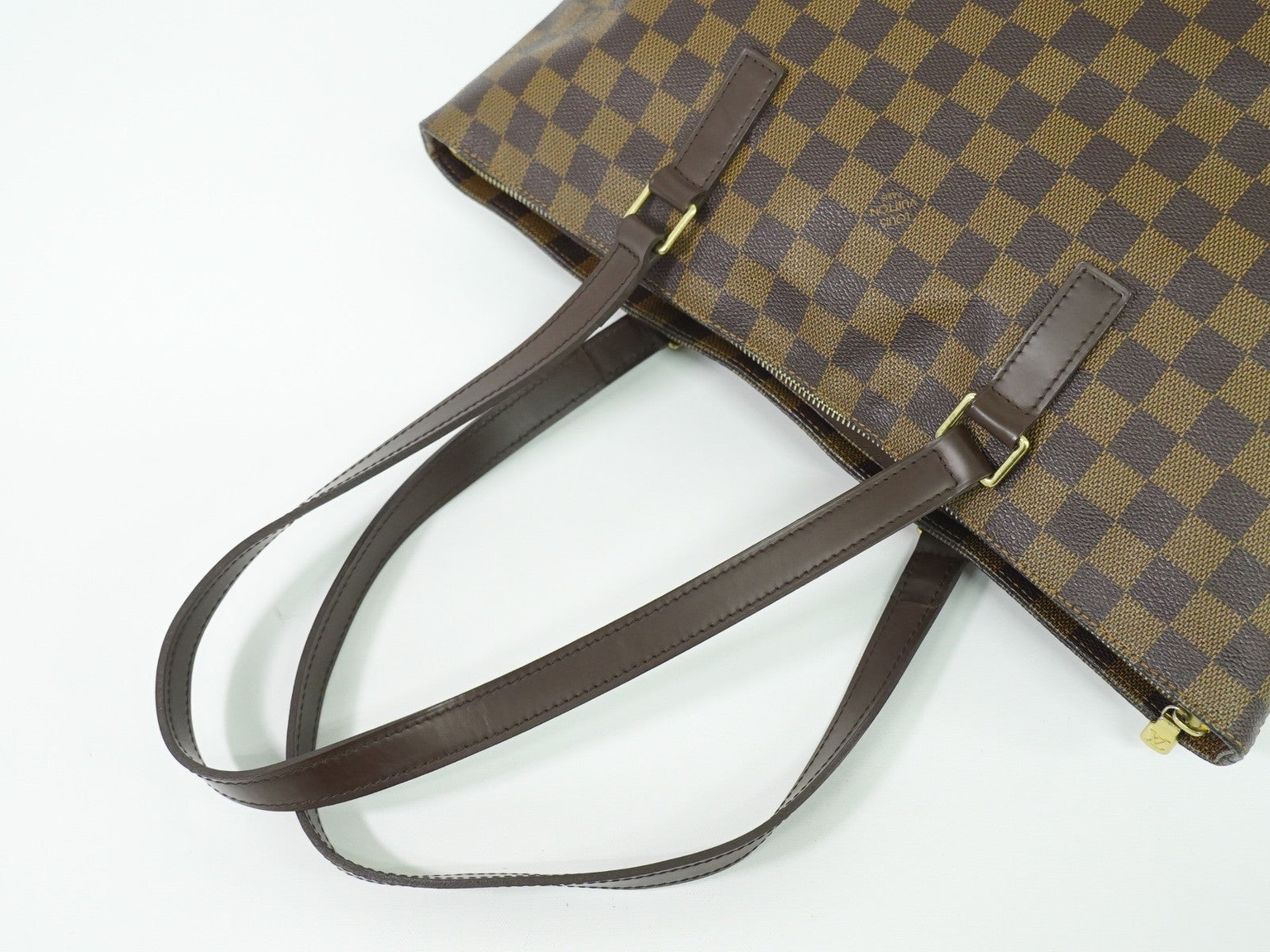 Louis Vuitton Cabas Mezzo Damier, BROWN, CANVAS, Tote bag