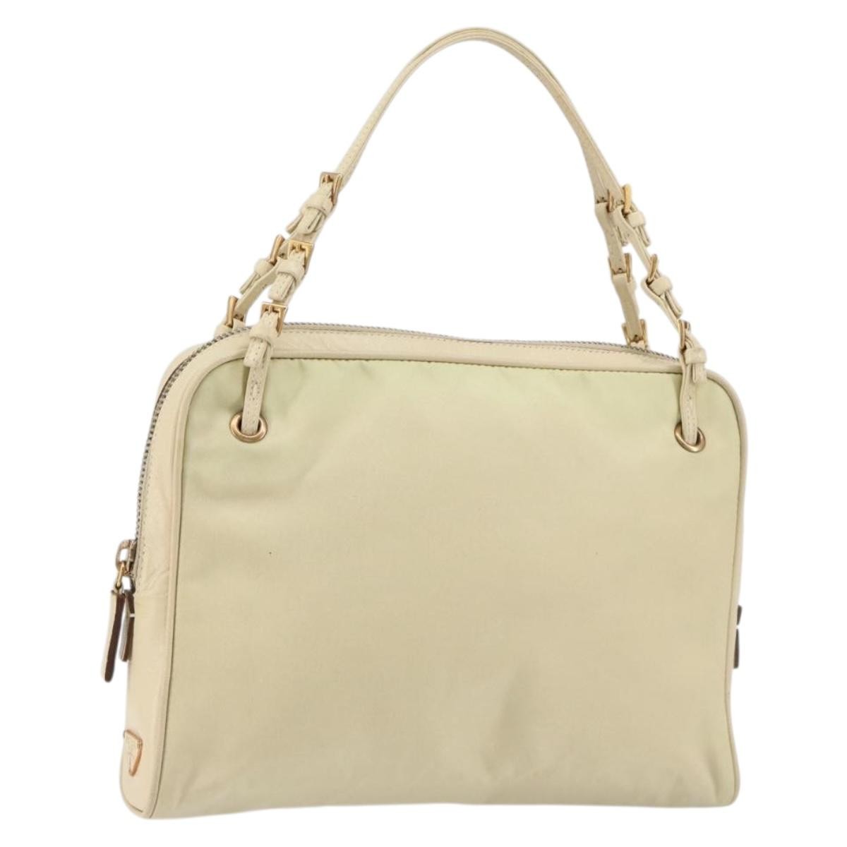Prada Vintage Handbag Tessuto, BEIGE, NYLON, Handbag