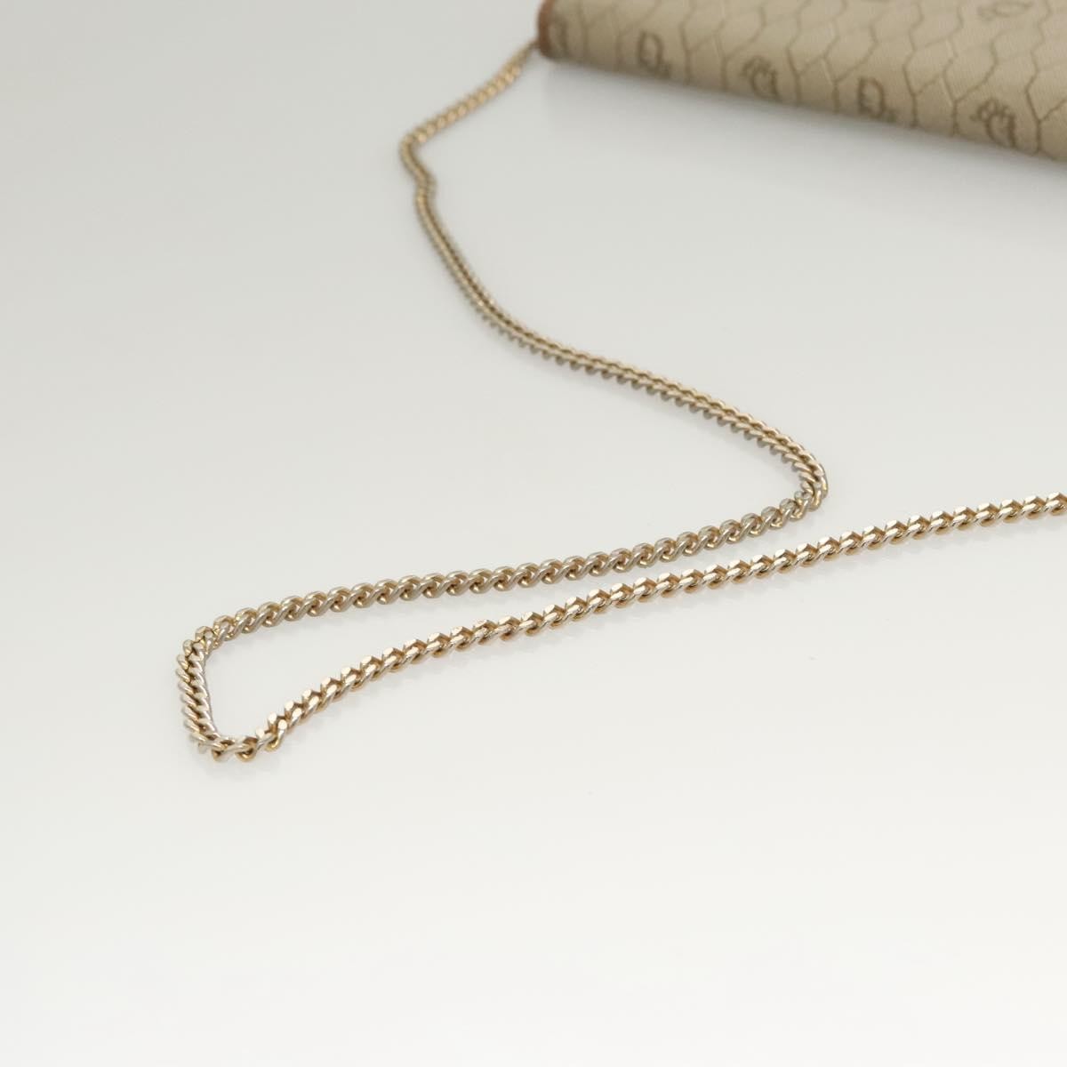 Christian Dior Vintage Honeycomb chain Canvas, BEIGE, CANVAS, Handbag