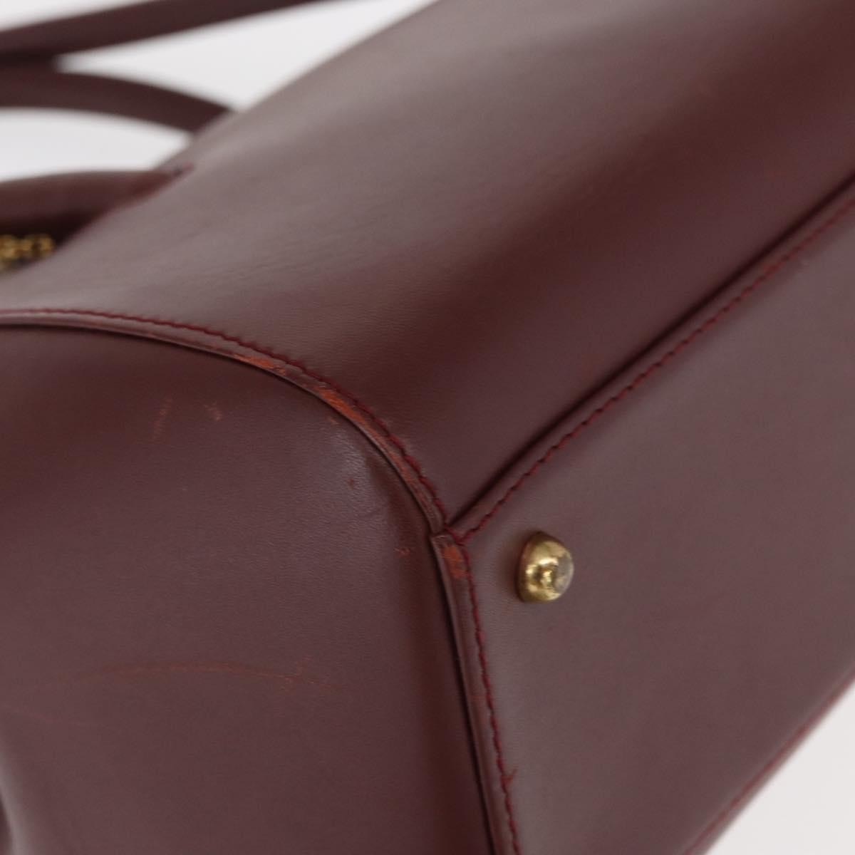 cartier Must De Cartier Leather, BURGUNDY, LEATHER, Handbag