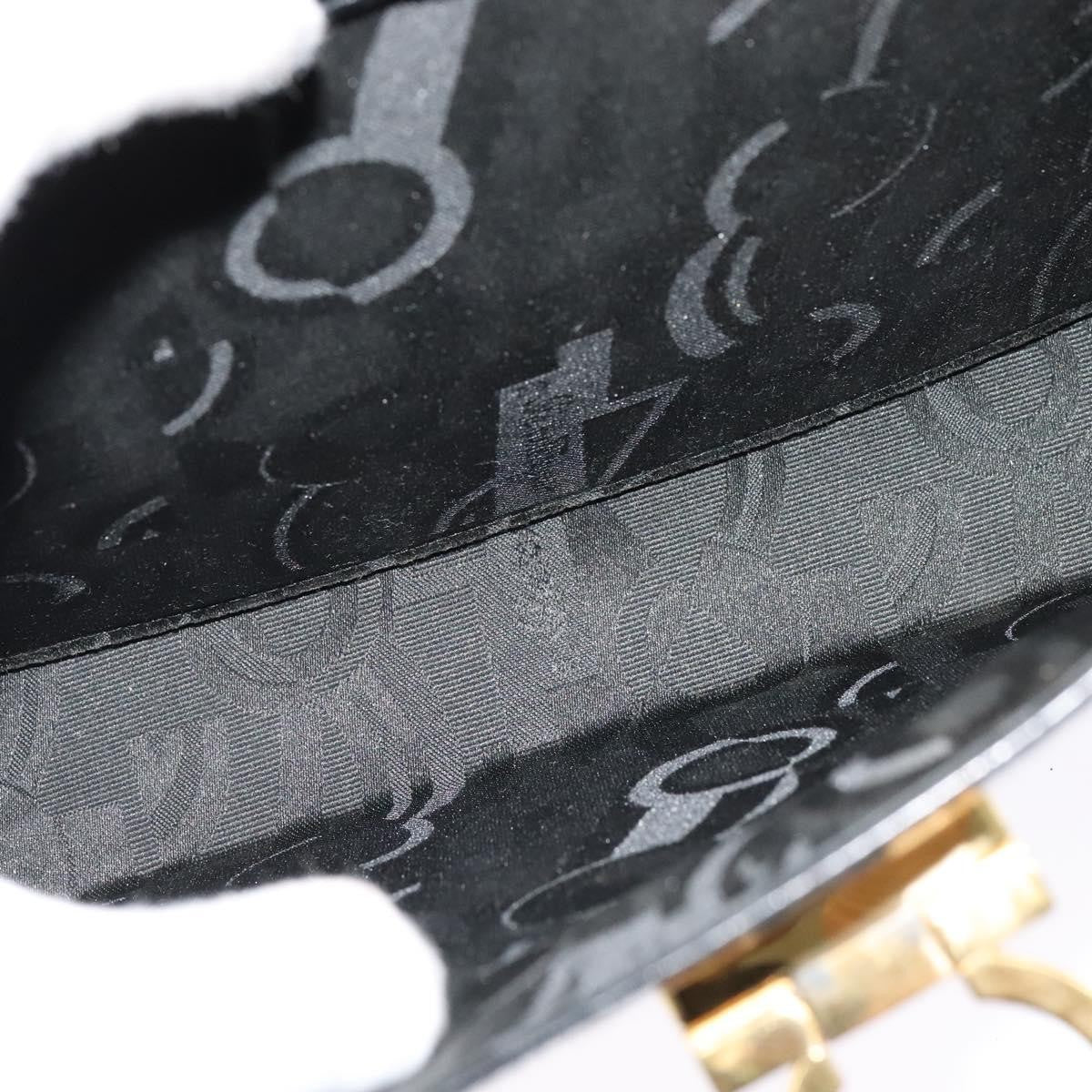 Salvatore Ferragamo Gancini Convertible Top Handle Bag Leather, BLACK, LEATHER, Handbag