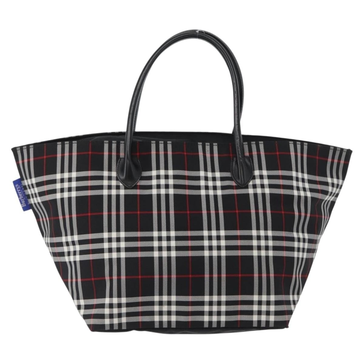 Burberry Nova Check Handbag Nylon, Black, Nylon, Handbag
