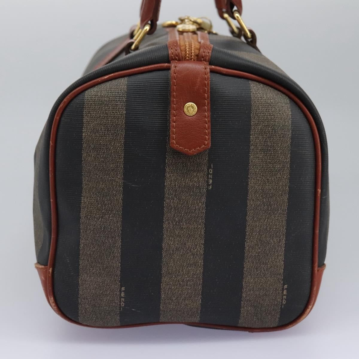 Fendi Vintage Pequin Convertible Boston Bag Coated Canvas, Multicolour, Canvas, Travel Bag