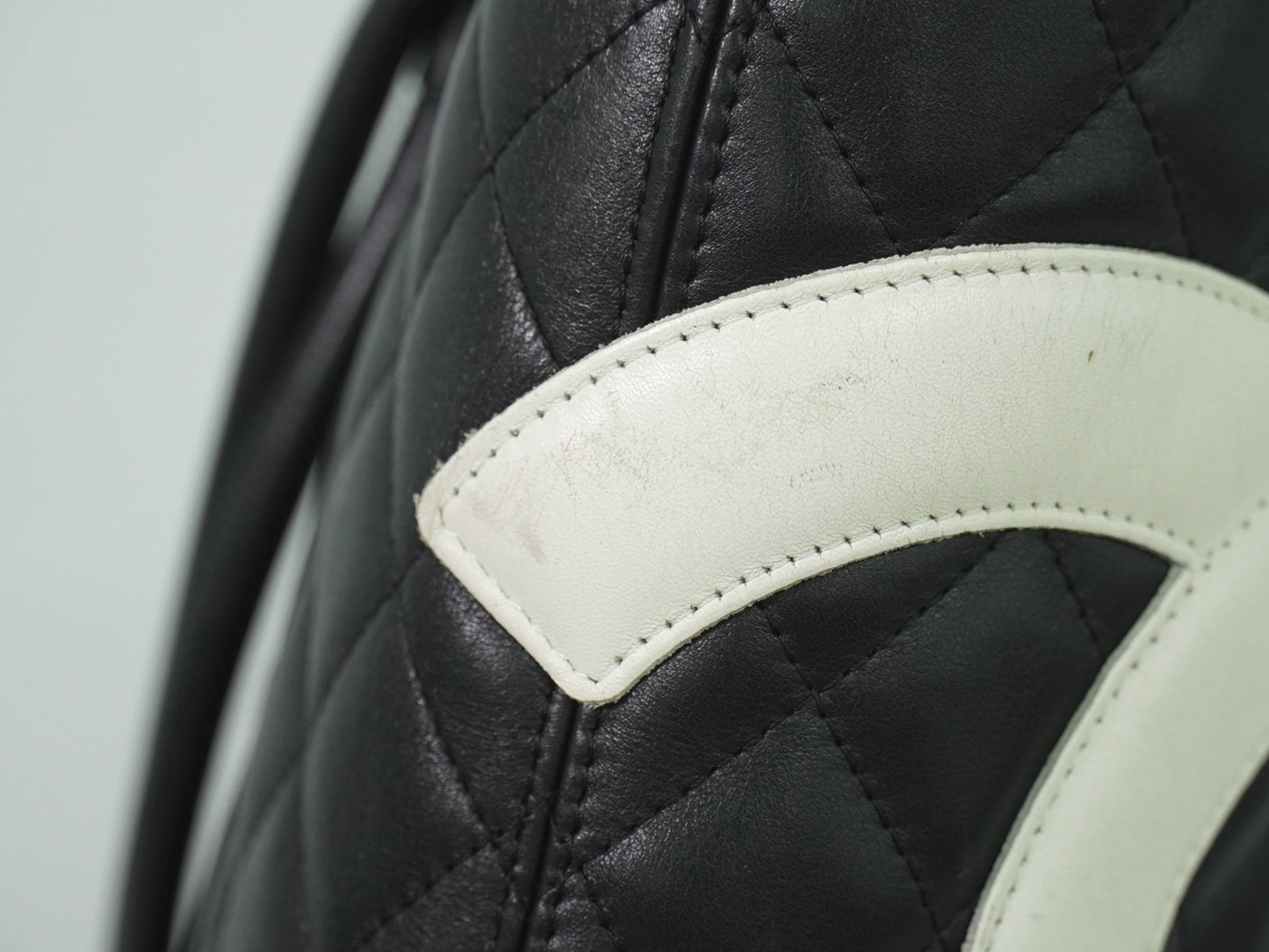 Chanel Cambon Tote Quilted Leather, BLACK, LEATHER, Tote bag