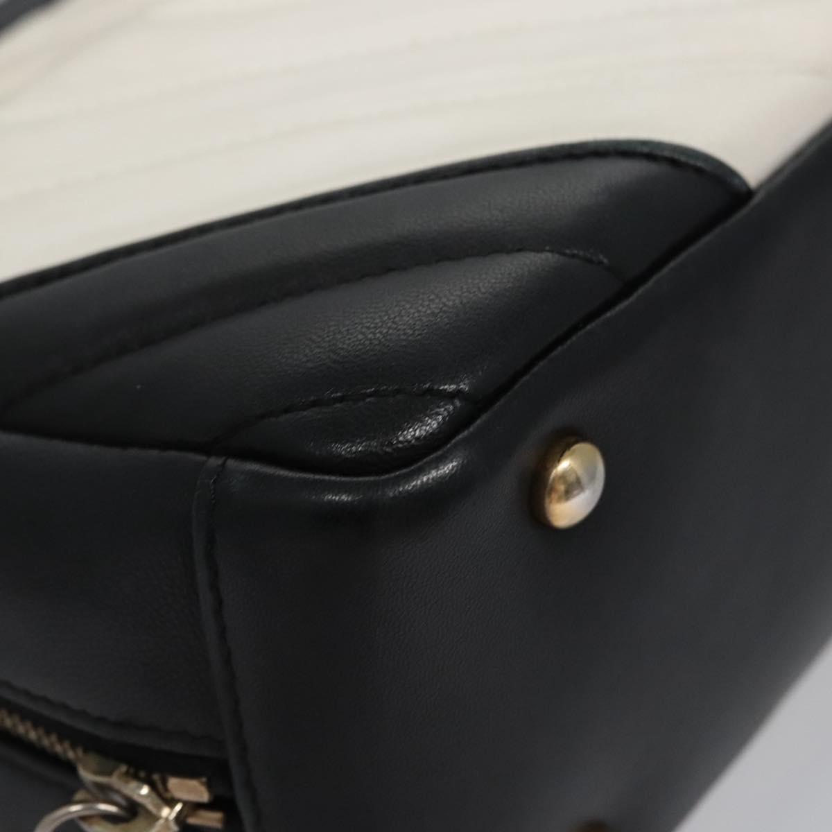 Chanel V Stitch Leather, WHITE, LEATHER, Handbag