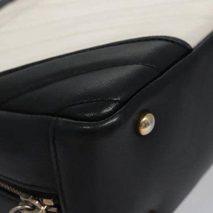 Chanel V Stitch Leather, WHITE, LEATHER, Handbag