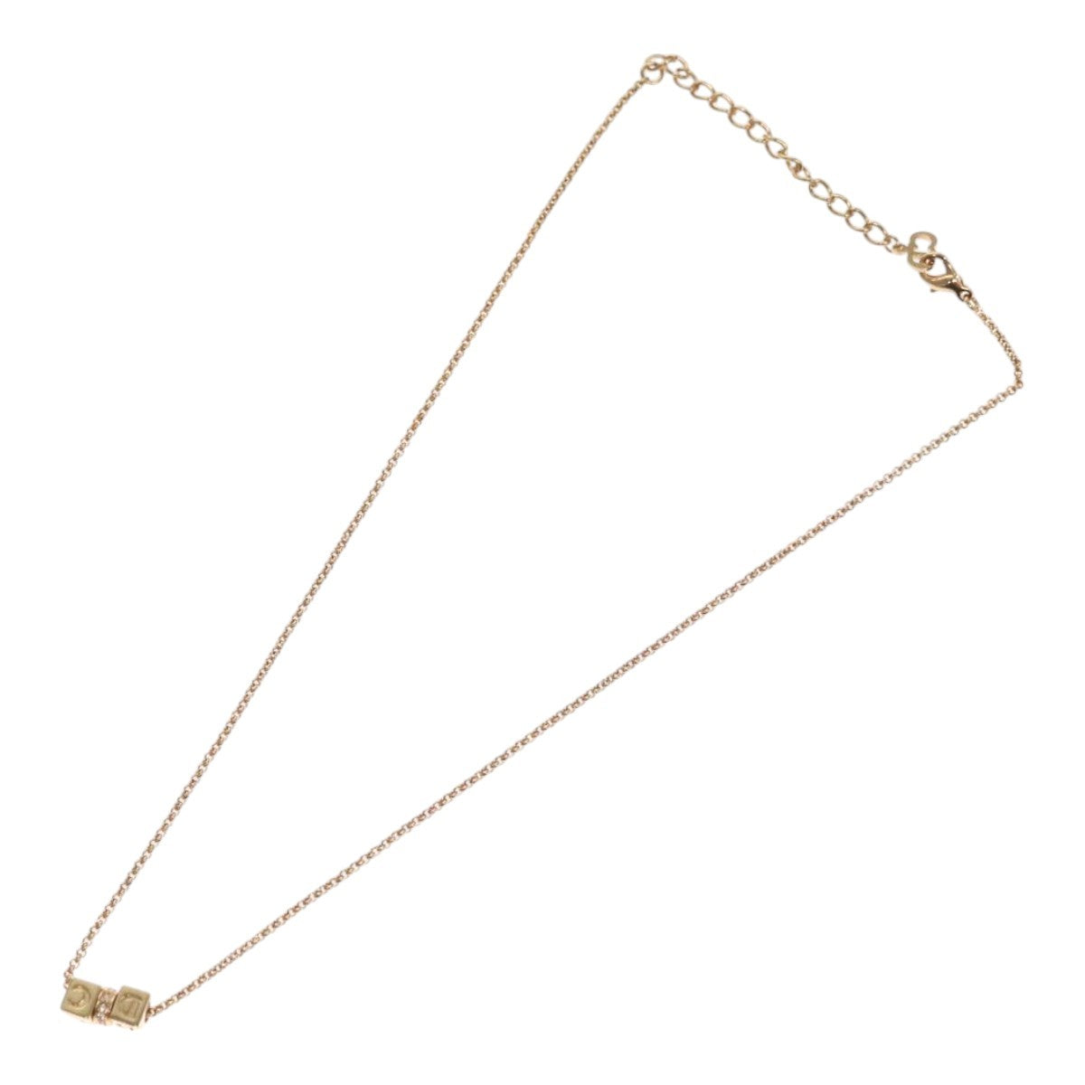 Christian Dior CD Pendant Necklace Metal, GOLD, METAL, Necklace