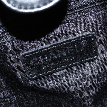 Chanel Camellia shoulderbag Canvas, BLACK, CANVAS, Shoulder bag