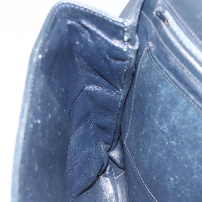 Gucci Vintage Shoulder Bag Leather, NAVY, LEATHER, Shoulder bag