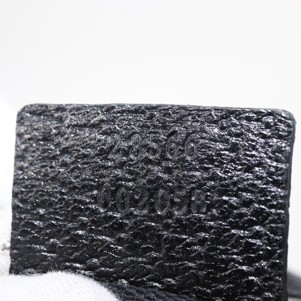 Gucci Vintage Double Belt Bag GG Canvas with Leather, BLACK, CANVAS, Shoulder bag