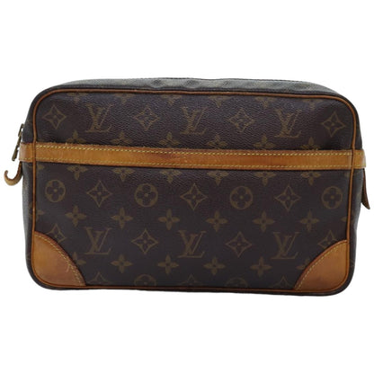 Louis Vuitton Compiegne Canvas, BROWN, CANVAS, Clutche & pouche