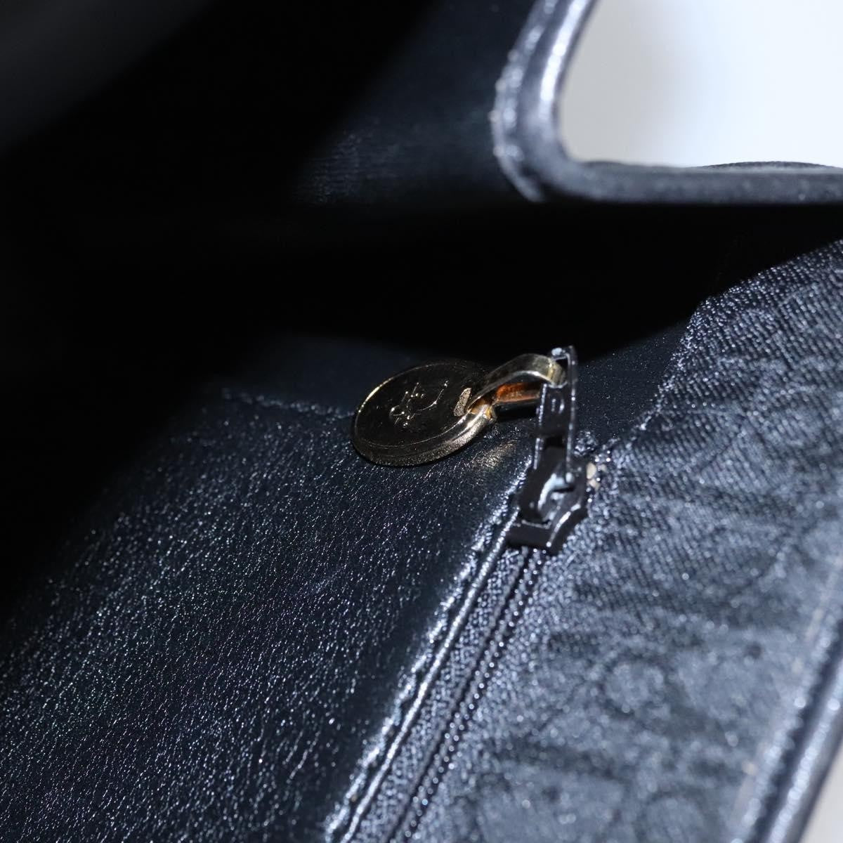 Christian Dior Vintage Chain Flap Shoulder Bag Diorissimo Canvas, BLACK, CANVAS, Shoulder bag