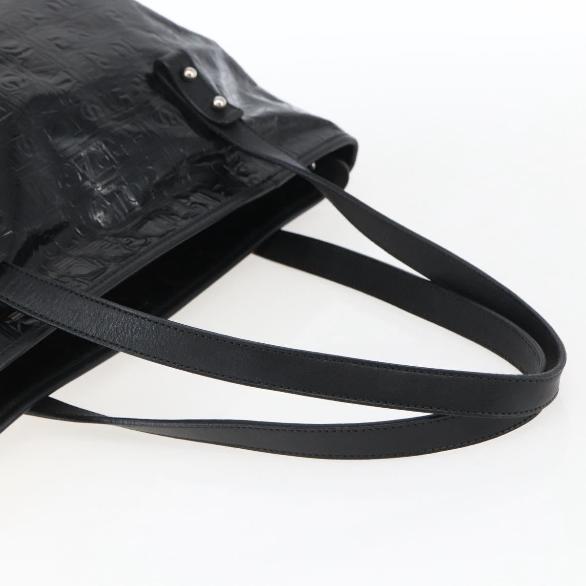 Salvatore Ferragamo Gancini Tote Patent leather, BLACK, PATENT_LEATHER, Tote bag