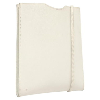 Hermes Onimaitou Handbag Leather, WHITE, LEATHER, Handbag