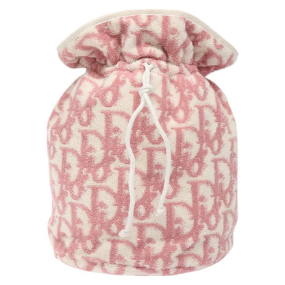 Christian Dior Vintage Trotter Pouch Pile, PINK, COTTON, Clutche & pouche