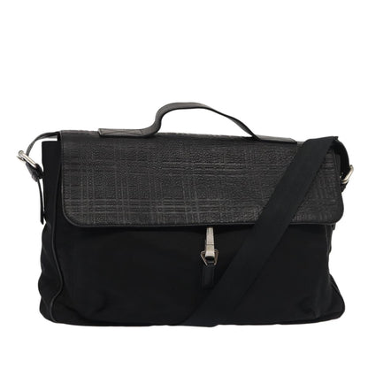 Burberry Vintage Shoulder Bag Nylon, BLACK, NYLON, Shoulder bag