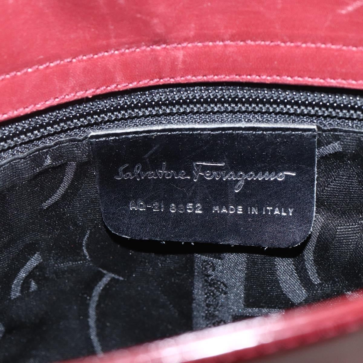 Salvatore Ferragamo Vala Shoulder Bag Patent Leather, RED, PATENT_LEATHER, Shoulder bag