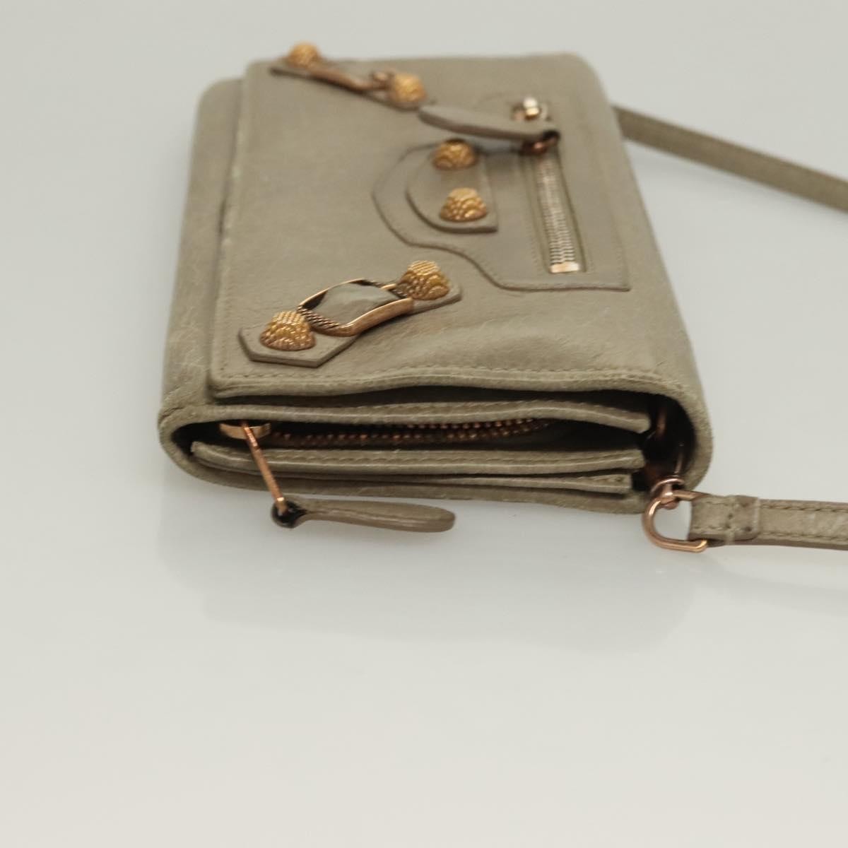 Balenciaga Giant Money Flap Wallet Leather, BEIGE, LEATHER, Wallets