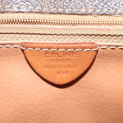 Celine Macadam Shoulder Bag PVC Leather, BROWN, CANVAS, Shoulder bag