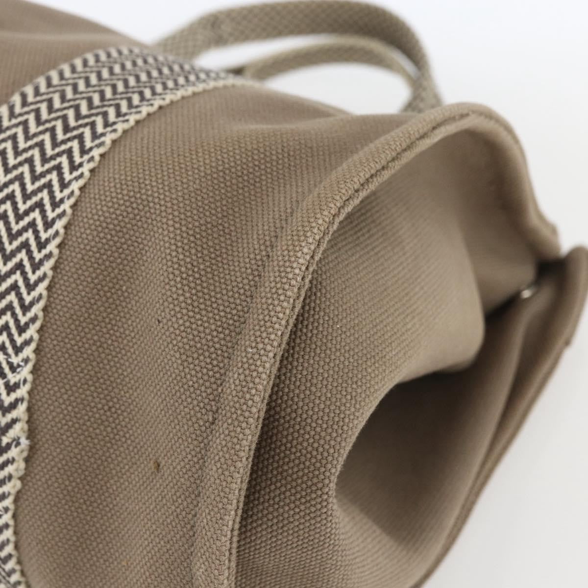 Hermes Cannes Tote Toile Canvas, BEIGE, COTTON, Tote bag