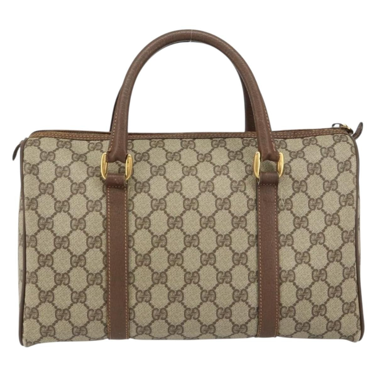 Gucci Vintage Duffle Bag GG Coated Canvas, BEIGE, CANVAS, Travel bag