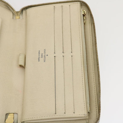 Louis Vuitton Zippy Organizer Damier, WHITE, CANVAS, Wallets