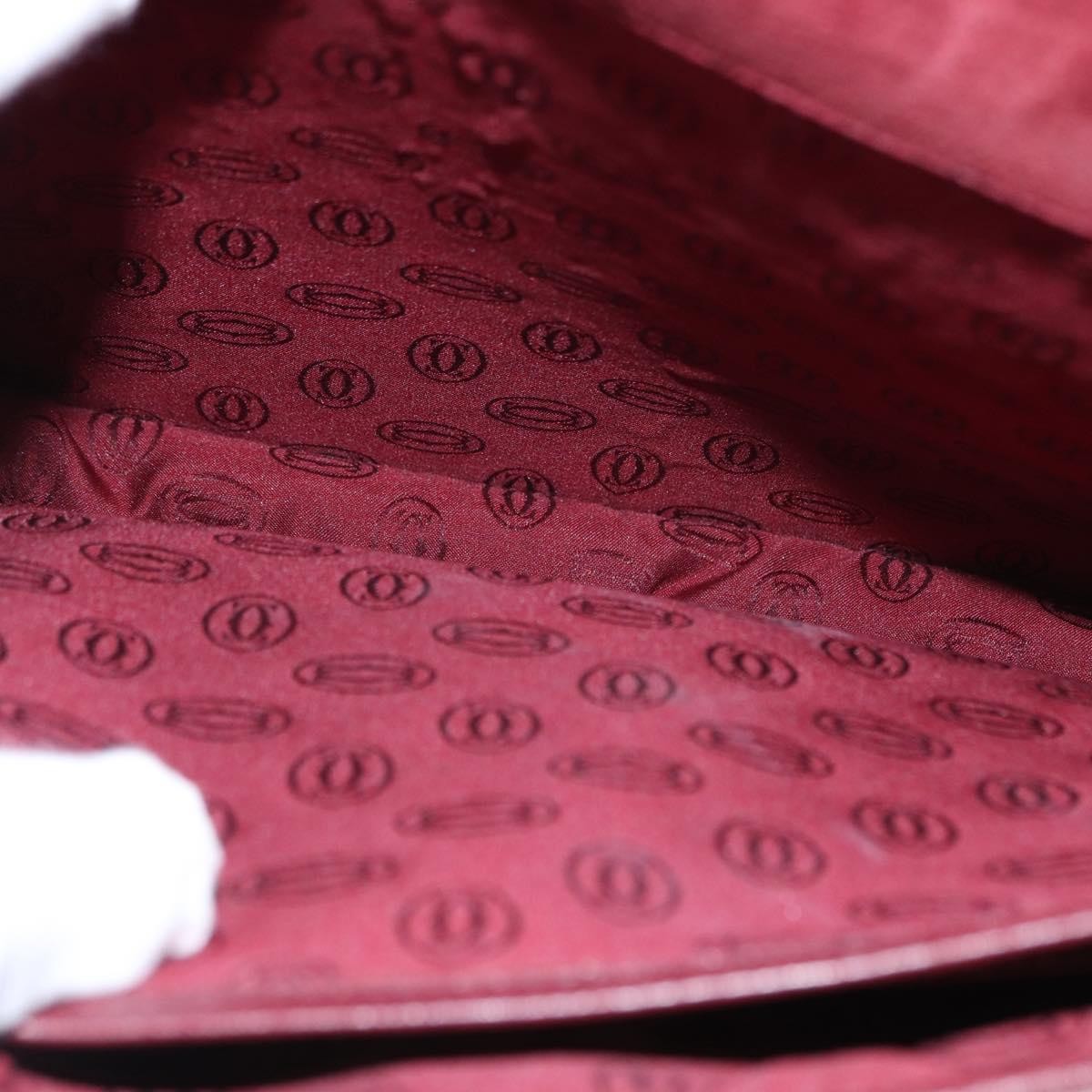 cartier Must de Cartier Shoulder Bag Leather, BURGUNDY, LEATHER, Shoulder bag
