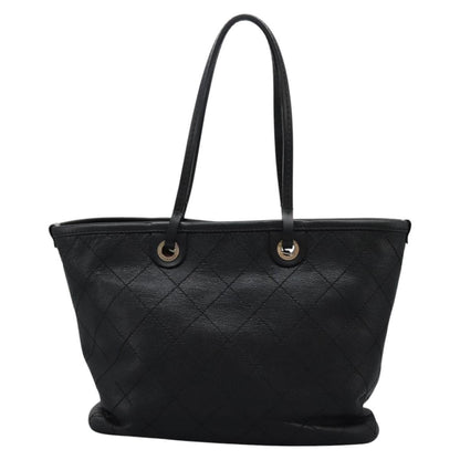 Chanel Fever Tote Quilted Caviar, BLACK, LEATHER, Tote bag