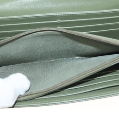 Chanel CC Gusset Classic Flap Wallet Quilted Lambskin, GREEN, LEATHER, Wallets