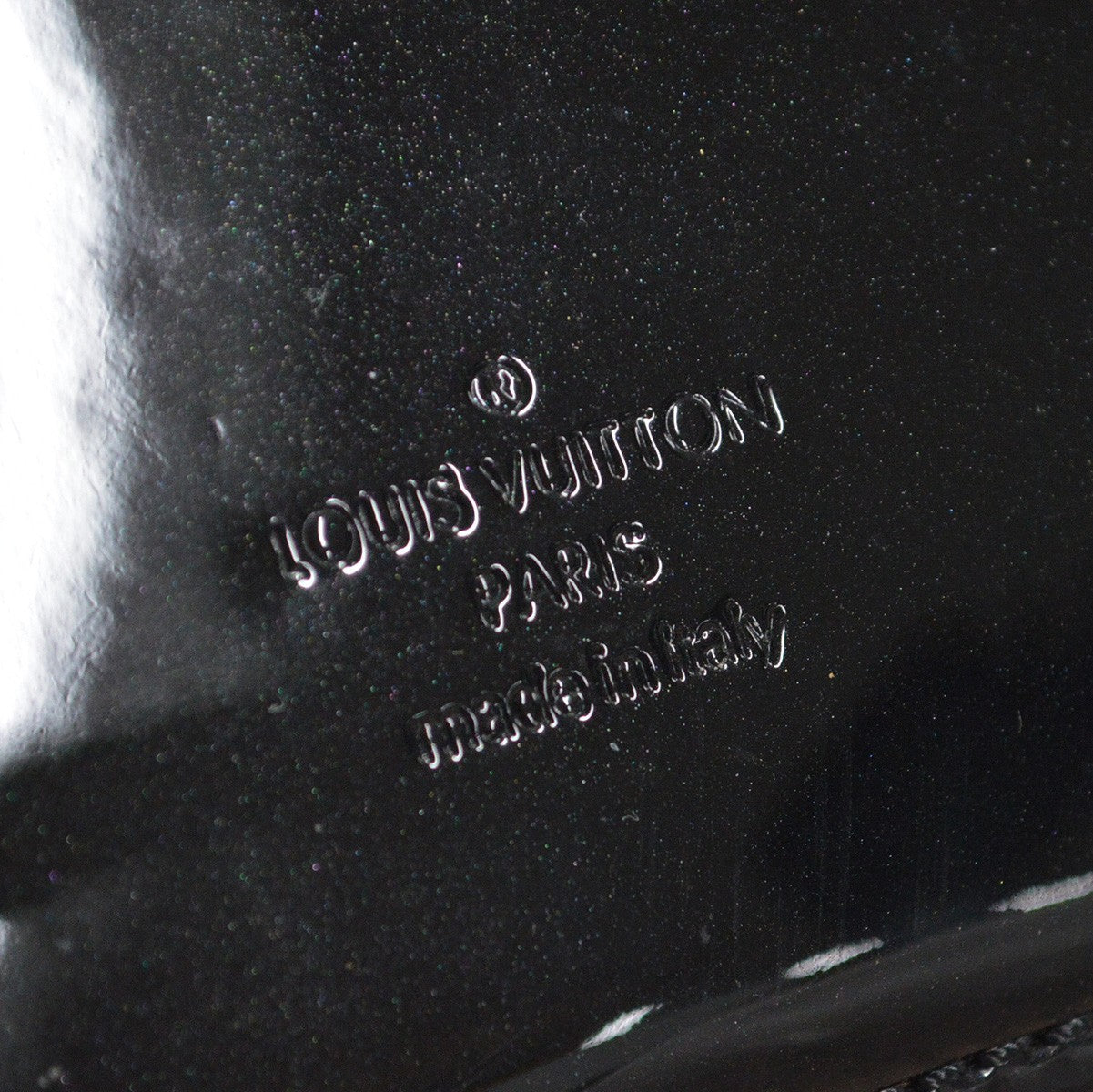Louis Vuitton Cherrywood Handbag Vernis with Monogram Canvas, BLACK, PATENT_LEATHER, Handbag