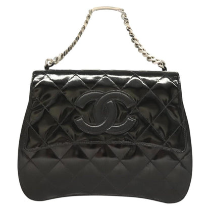 Chanel Vintage ID Bracelet Flap Bag Quilted Patent, BLACK, PATENT_LEATHER, Handbag