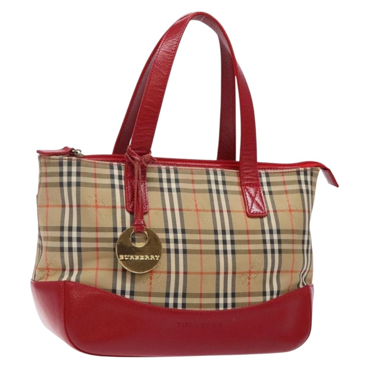 Burberry Nova Check Handbag Nova Check Canvas, BEIGE, CANVAS, Handbag