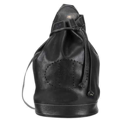 Hermes HERMES Shoulder Bag Leather, BLACK, LEATHER, Shoulder bag