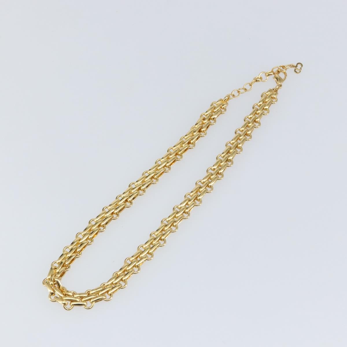 Christian Dior Vintage CD Clasp Chain Necklace Metal, GOLD, METAL, Necklace