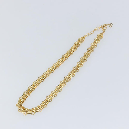 Christian Dior Vintage CD Clasp Chain Necklace Metal, GOLD, METAL, Necklace