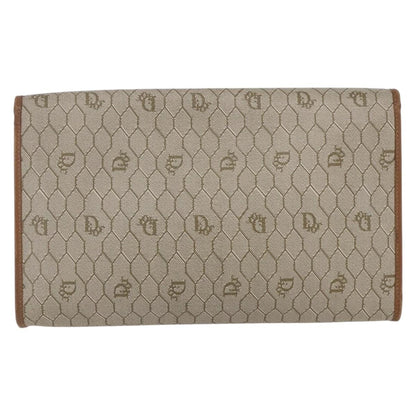 Christian Dior Vintage Honeycomb chain Canvas, BEIGE, CANVAS, Shoulder bag